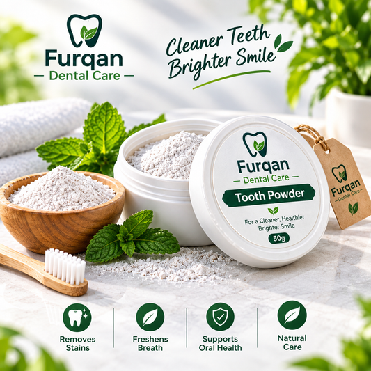 Furqan Dental Care Tooth Powder 50g | Natural Teeth Cleaning Powder | Helps Remove Stains & Freshen Breath